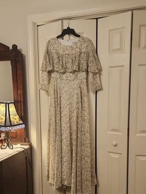 Dainty Jewells Cream Floral Ruffle Maxi Dress